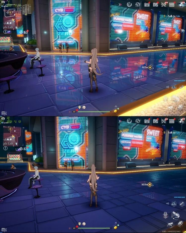 我想不用再额外标注，大家应该就能很容易分辨哪张图打开了光追