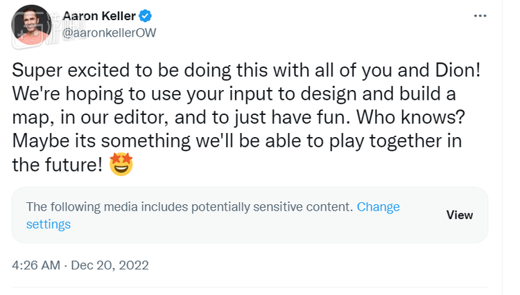 设计师在推特上提到玩家有可能会在游戏里玩到这张设计图
