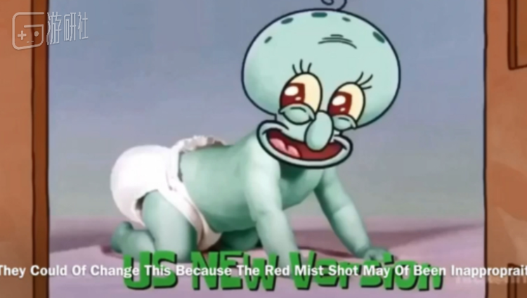 事后官方将章鱼哥自杀的镜头换成了这个