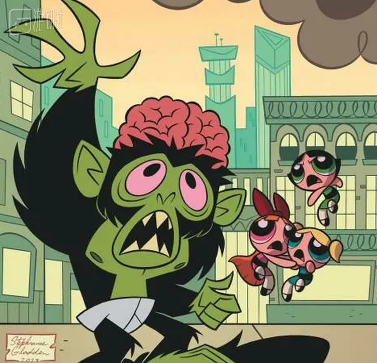 《飞天小女警》同样也有这类大脑外露的奇葩桥段