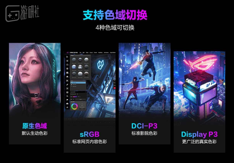 屏幕可以按需求切换色域