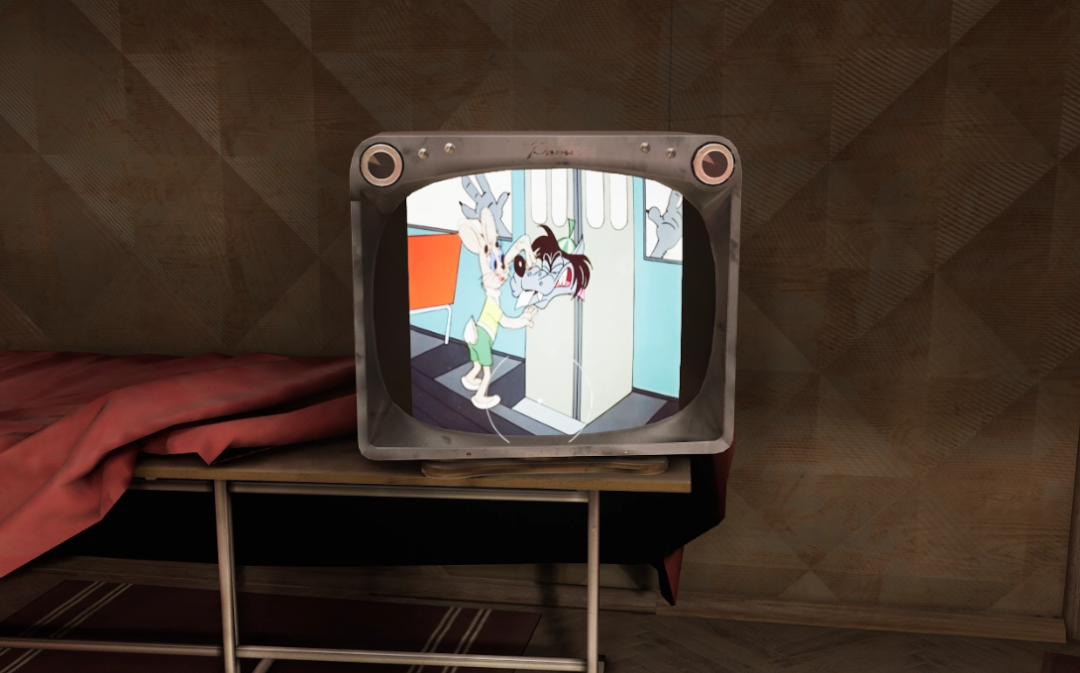 用于存档的娱乐室，都会有一台播放动画片的显像管电视