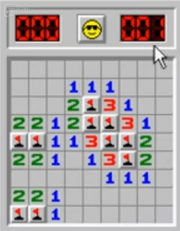 《扫雷》的初始版本从1秒而非0秒开始计时