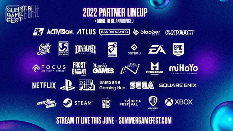 参加2022年夏日游戏节的部分厂商名单  图源夏日游戏节官推