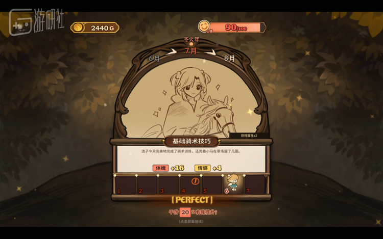 在通常被玩家们摁快进的学习部分，每项课程也都有着独特的插画