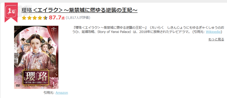 《延禧攻略》日译《璎珞～在紫禁城燃起逆袭的王妃～》，非常符合大家对日本人中二的刻板印象