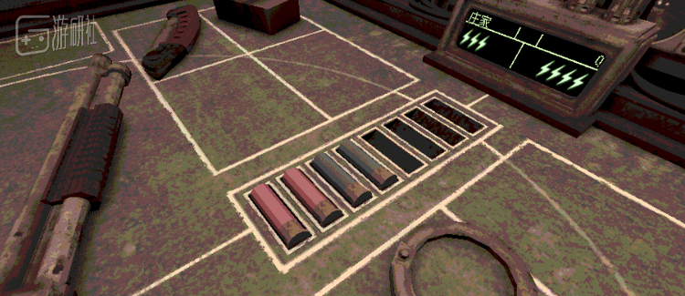 双方的生命值显示在右端的电子屏幕上