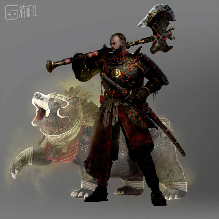 《仁王》中弥助的官方设定图