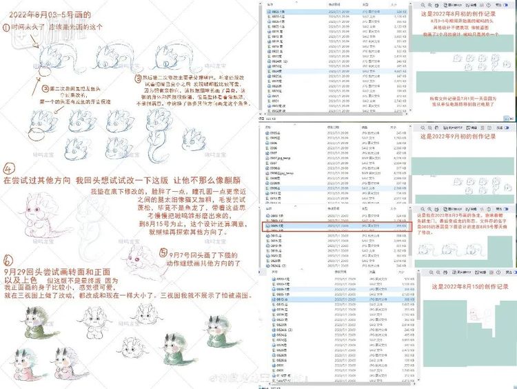 童年Nora拿出的创作过程