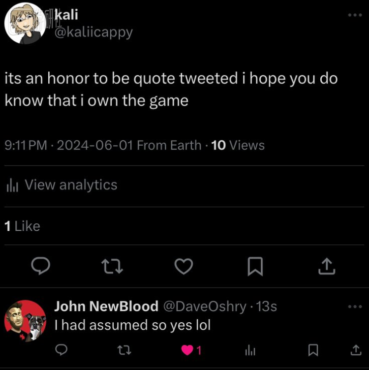 Kali也与New Blood的CEO和解了