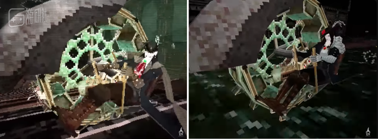 左为《血源卡丁车》中的玛利亚，右边则是替换后的角色