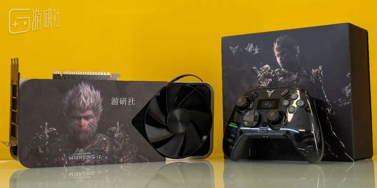 黑神话定制RTX 4090卡背与定制手柄（我们也收到了游研社联名款）