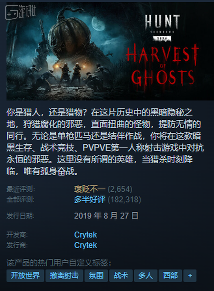 受更新影响，《猎杀：对决》的近期好评率并不乐观