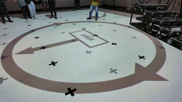 随投影随时变换的地面指示