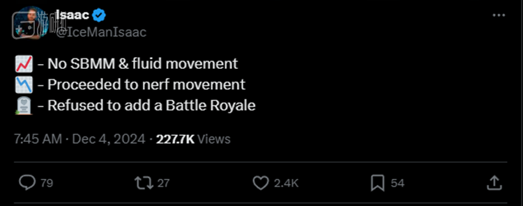 “削弱移动机制和没有大逃杀模式葬送了《不羁联盟》”