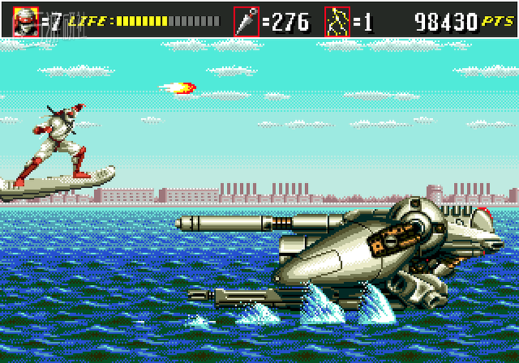 《超级忍2》的表现力已经达到了MD平台的巅峰水准