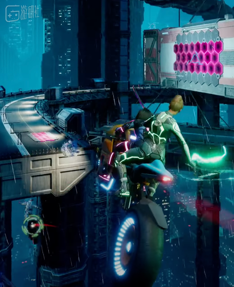 《双影奇境》采用三角和圆圈锁定框帮助两位玩家区分锁定目标