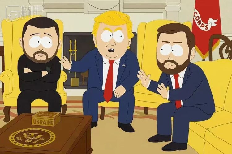 AI生成的《南方公园》风格作品