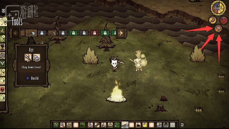 右上角的大脑图标即是San值