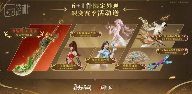刚好4周年庆还送一把大红阔刀