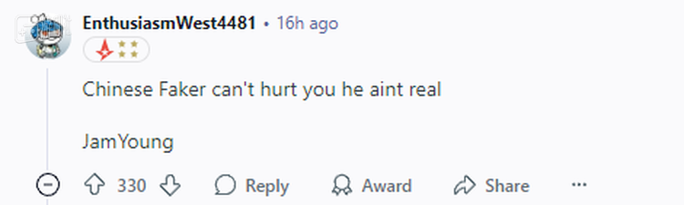 Reddit热帖已经将JamYoung吹成了“Chinese Faker”