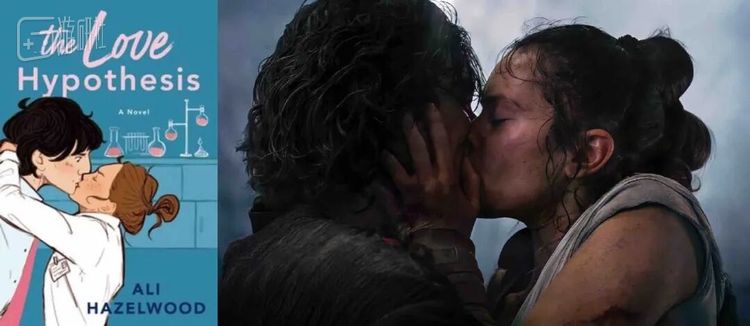 星战IP以一种奇妙的方式留下了痕迹：《爱情假说》的封面是原本同人小说的一张同人画作，绘制参考了电影演员的形象