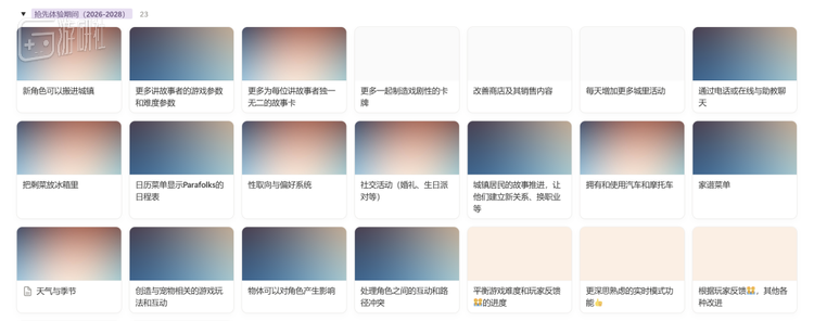 《平行人生》的部分更新计划