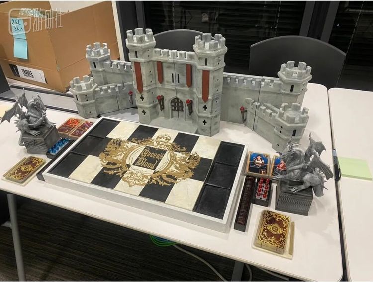 项目组用3D打印试做的棋盘模型