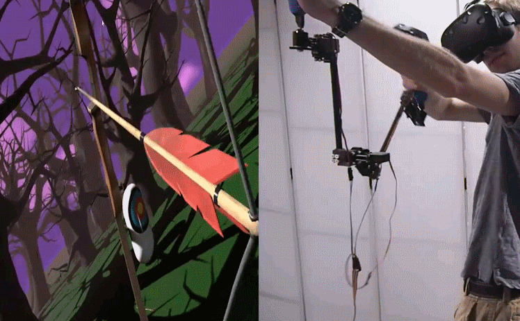 Haptic Links模拟拉弓时的力反馈