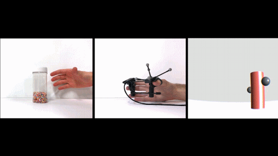 Grabity模拟抓取杯子时的力反馈