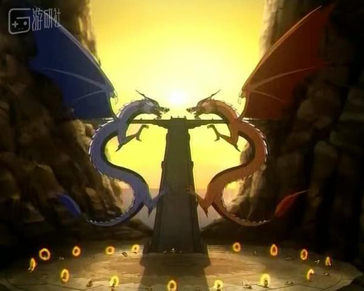  剧中两只叫做“燃”和“烧”的有翼巨龙