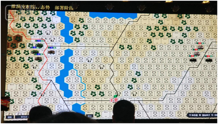 ▲军用的兵棋推演系统看起来也很像游戏