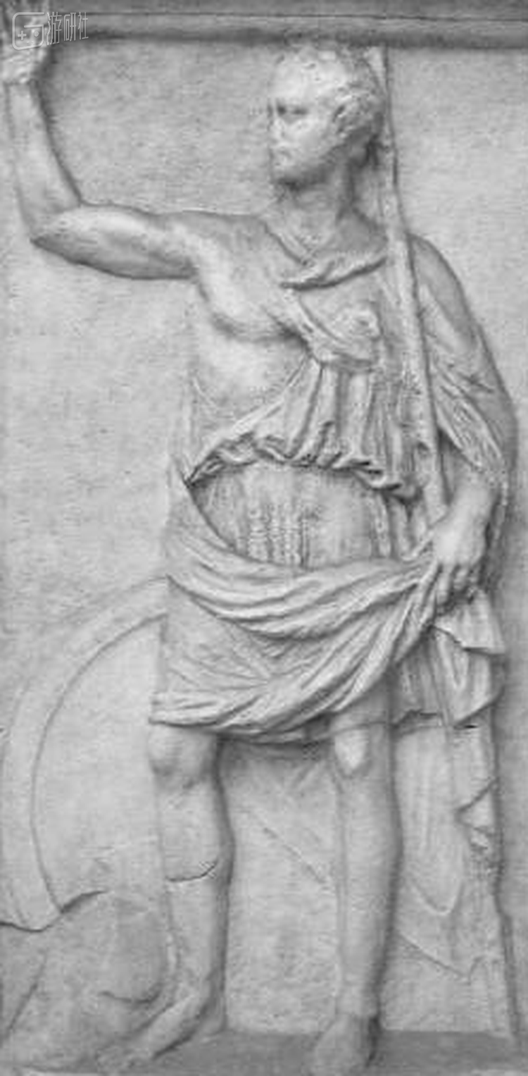 反应波利比乌斯本人的石雕作品，存于罗马文明博物馆