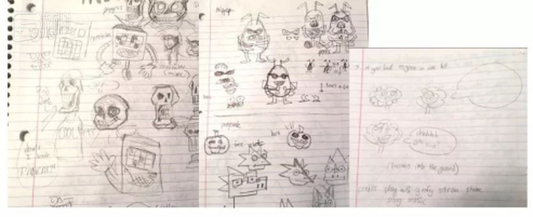 ▲Toby Fox的创作手稿