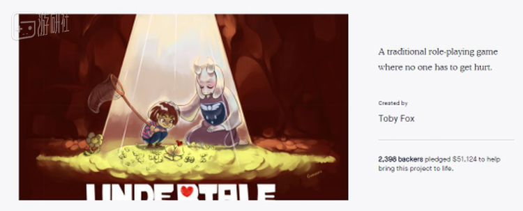 ▲《Undertale 》在 Kickstarter上众筹