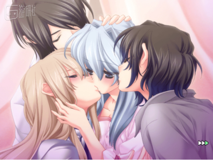 PS2版后宫路线的过程CG将所有的H情节阉割成了Kiss。原图……算了算了