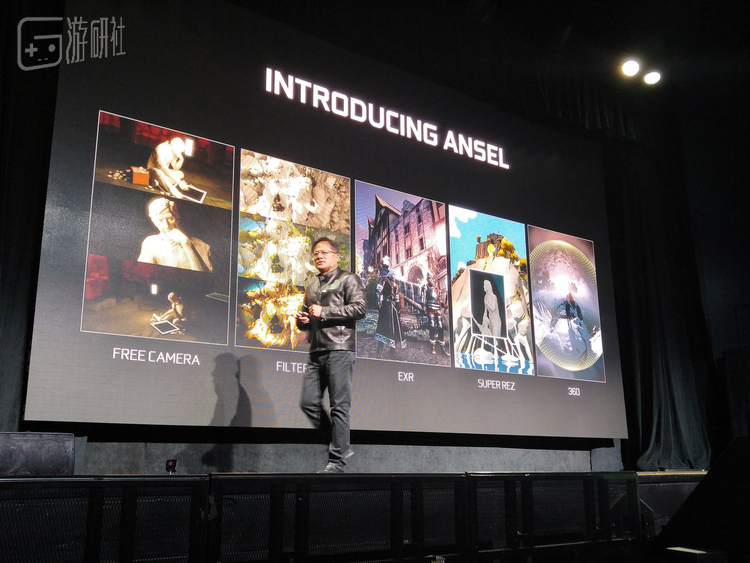 黄老板在ANSEL发布现场 2016 图片来自GeForce推特