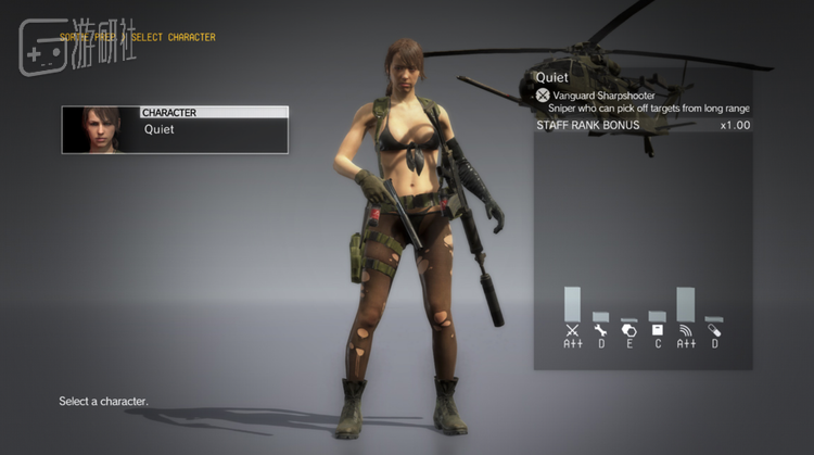 在《合金装备v》今天的更新后,你终于可以扮演"静静"了