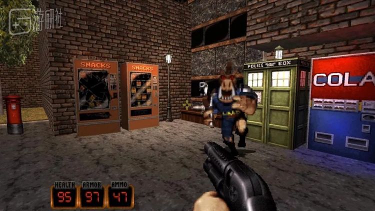 于96年发行的DOS平台游戏《毁灭公爵3D》