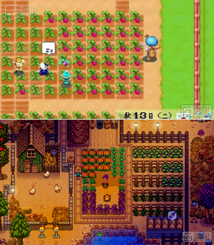 《牧场物语》和《星露谷物语》