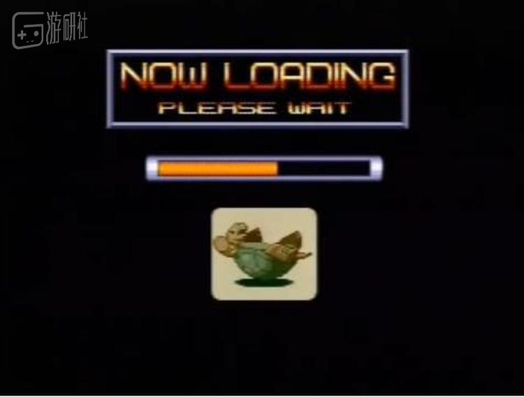 ▲NeoGeo CD游戏读盘画面，名副其实的“龟速”