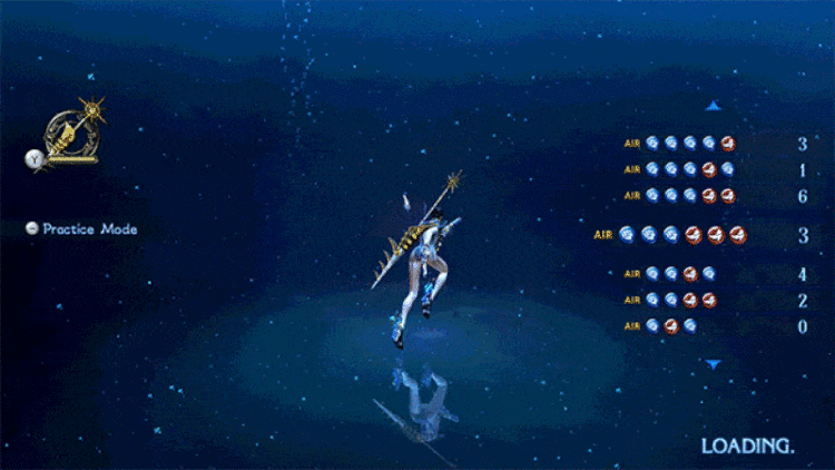 ▲《猎天使魔女》的出招练习