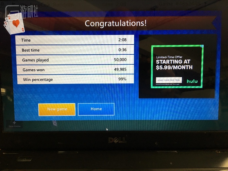 这位“72岁的父亲”在五万局游戏中只输掉了十五局游戏。