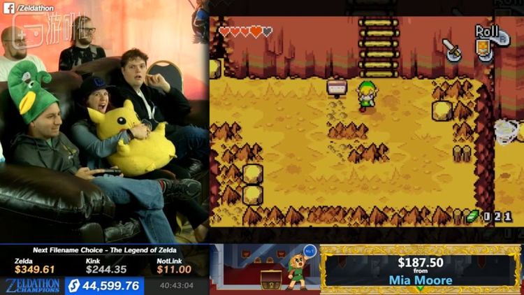 Zeldathon官方放出的直播画面，来自他们的Facebook频道
