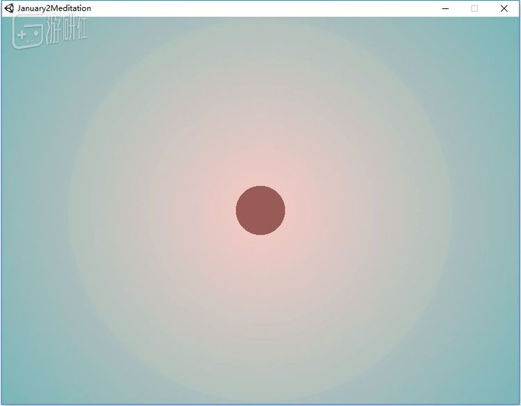 大圆套着小圆，就像是人的瞳孔，这个画面就是游戏呈现的全部内容了