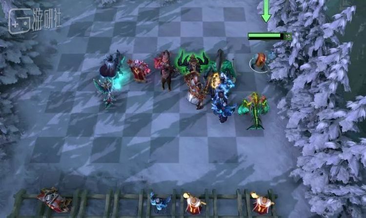 刀塔自走棋的英雄们都是自行战斗的，玩家考虑完摆放阵型就不用操作更多了