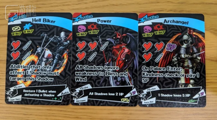 游戏中所使用的人物卡和道具卡