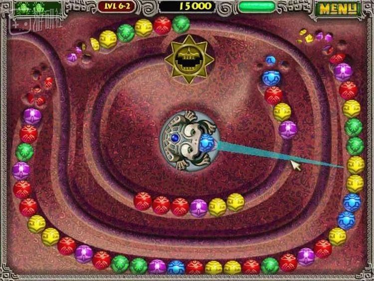 《祖玛》的轨道设计比《旋转泡泡》更加复杂