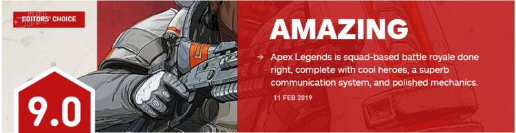 IGN评价《Apex英雄》有“超绝的交流系统”