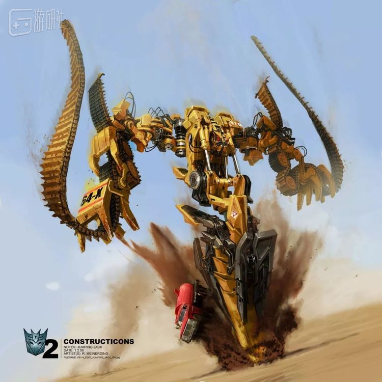 Ryan Meinerding为《变形金刚2》设计的机器人之一
